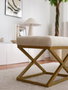 Atelier Del Sofa Puff de Terciopelo Crema